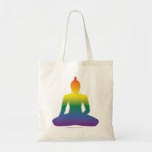 Rainbow Buddha Canvas tas