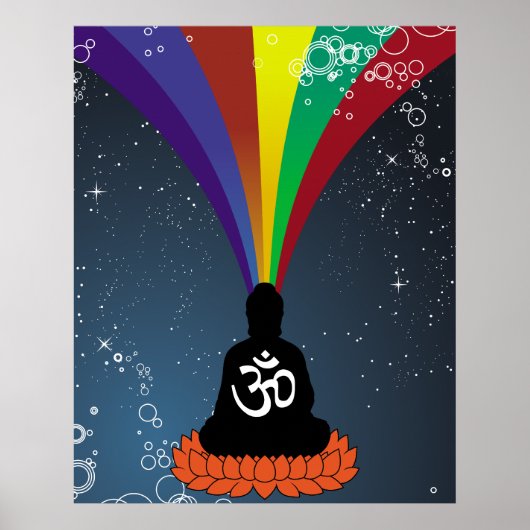 Rainbow Buddha Poster (Voorkant)