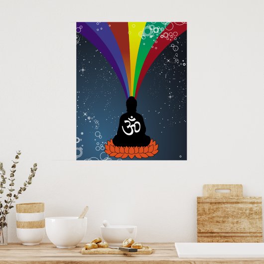 Rainbow Buddha Poster (Keuken)