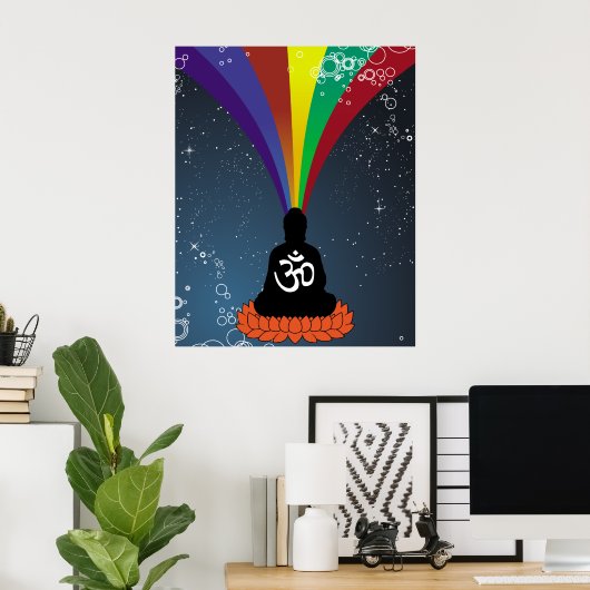 Rainbow Buddha Poster (Thuiskantoor)