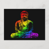 Rainbow Buddha-standbeeld Briefkaart (Voorkant)