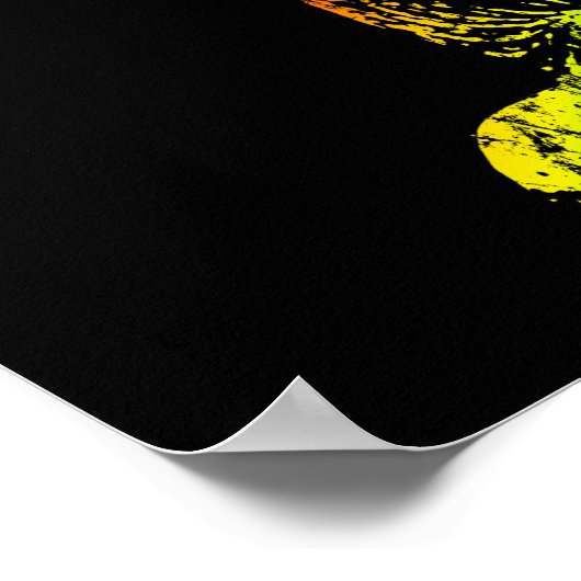 Rainbow Buddha-standbeeld Poster (Hoek)