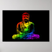 Rainbow Buddha-standbeeld Poster (Voorkant)