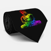 Rainbow Buddha-standbeeld Stropdas (Opgerold)