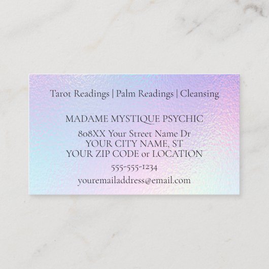 Rainbow Buddha Visitekaartje (Achterkant)