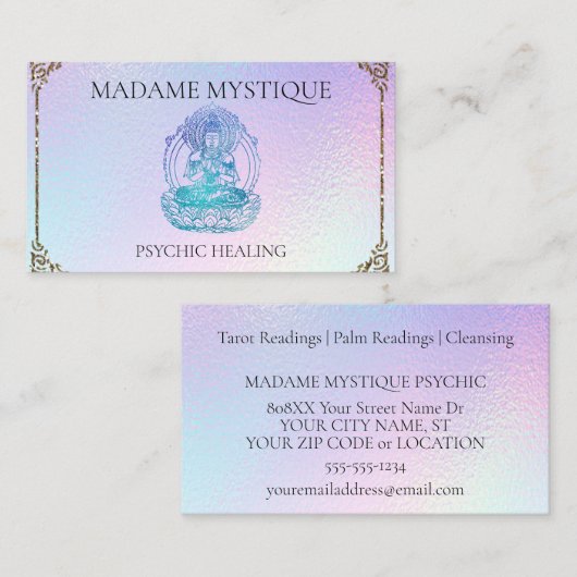 Rainbow Buddha Visitekaartje (Voorkant / Achterkant)