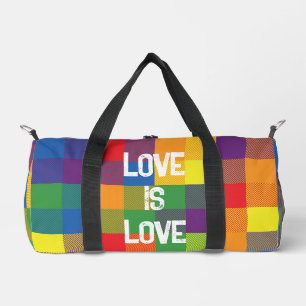 Rainbow Buffalo Check Pride Kleurrijke Liefde Klei Plunjezak