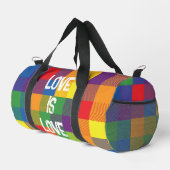 Rainbow Buffalo Check Pride Kleurrijke Liefde Klei Plunjezak (Rechterhoek)