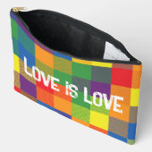 Rainbow Buffalo Check Pride Plaid Kleurrijk Groot Etui (Open)