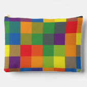 Rainbow Buffalo Check Pride Plaid Kleurrijk Groot Etui (Voorkant)