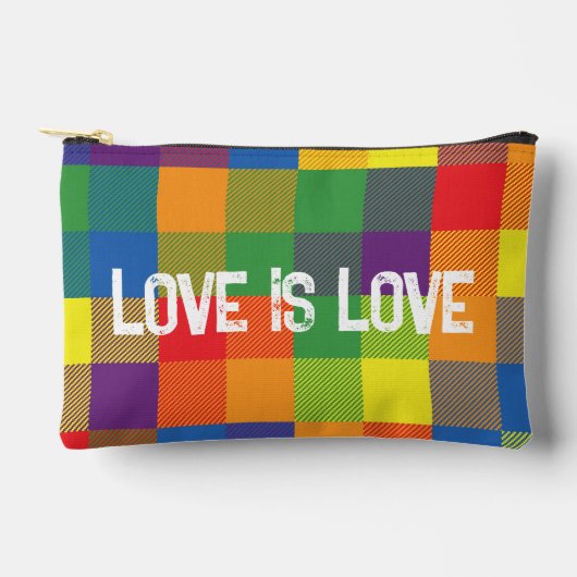 Rainbow Buffalo Check Pride Plaid Kleurrijk Klein Etui (Voorkant)