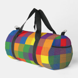 Rainbow Buffalo Check Pride Plaid Kleurrijk Klein Plunjezak