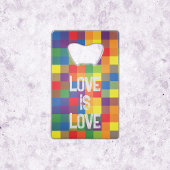 Rainbow Buffalo Check Pride Plaid Personaliseer Creditkaart Flessenopener