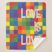 Rainbow Buffalo Check Pride Plaid Personaliseer Sherpa Deken (Voorkant)