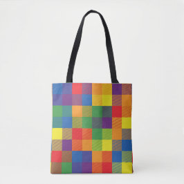 Rainbow Buffalo Check Pride Plaid Tote Bag