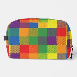 Rainbow Buffalo Check Pride Vlag Geplakt Kleurrijk Toilettasje
