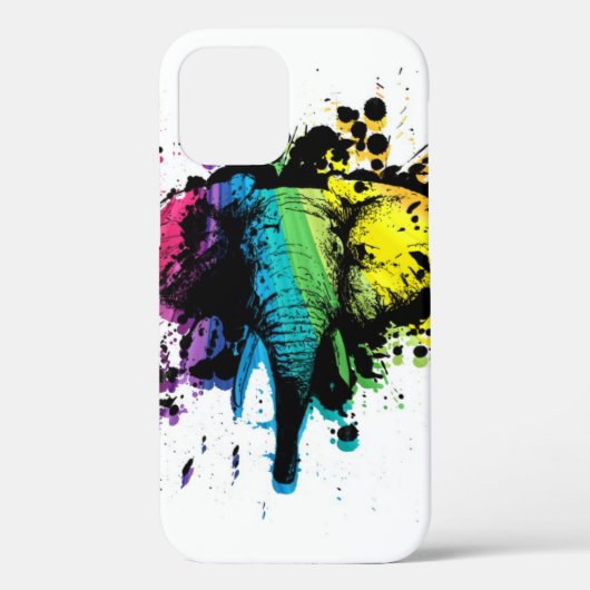 Rainbow Bull Elephant Abstract Case-Mate iPhone Case (Achterkant)