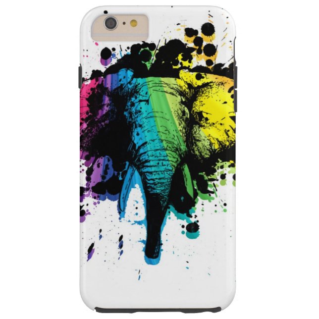 Rainbow Bull Elephant Abstract Case-Mate iPhone Case (Achterkant)