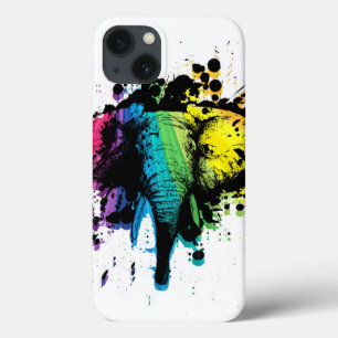 Rainbow Bull Elephant Abstract Design Case-Mate iPhone Case