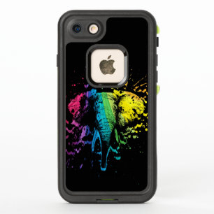 Rainbow Bull Elephant op Black