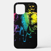 Rainbow Bull Elephant op Black Case-Mate iPhone Case (Achterkant)