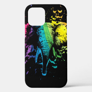 Rainbow Bull Elephant op Black Case-Mate iPhone Case