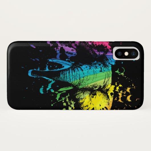 Rainbow Bull Elephant op Black Case-Mate iPhone Case (Achterkant (horizontaal))