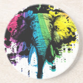 Rainbow Bull Elephant Zandsteen Onderzetter (Voorkant)