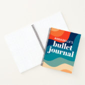 Rainbow Bullet Journal Swirl Retro Waves Notitieboek (Binnen)
