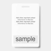Rainbow Bulletin Board Custom Teacher staff ID Ba Badge (Achterkant)