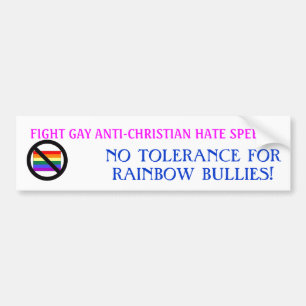 RAINBOW BULLIES BUMPERSTICKER