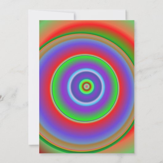 Rainbow Bullseye All Purpose Party Kaart (Achterkant)