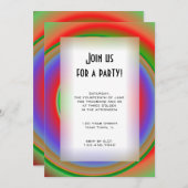 Rainbow Bullseye All Purpose Party Kaart (Voorkant / Achterkant)