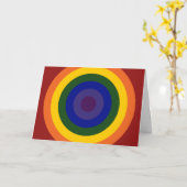 Rainbow Bullseye Birthday-kaart Kaart (Gele Bloem)