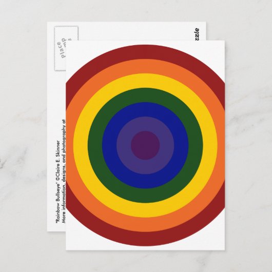 Rainbow Bullseye Briefkaart (Voorkant / Achterkant)
