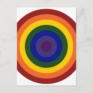 Rainbow Bullseye Briefkaart