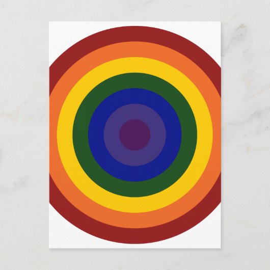 Rainbow Bullseye Briefkaart (Voorkant)