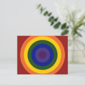 Rainbow Bullseye Briefkaart (Staand voorkant)
