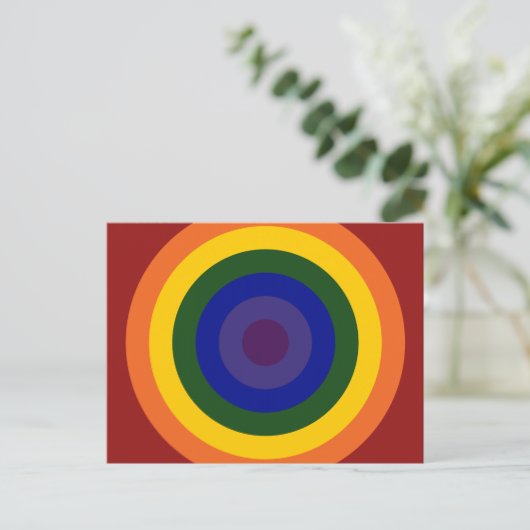 Rainbow Bullseye Briefkaart (Staand voorkant)