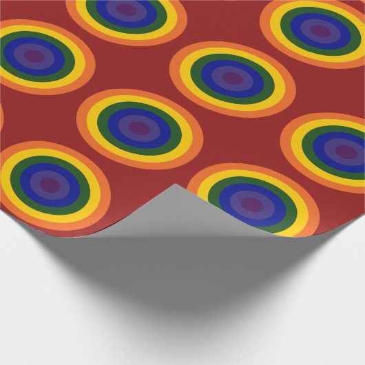 Rainbow Bullseye Cadeaupapier (Hoek)