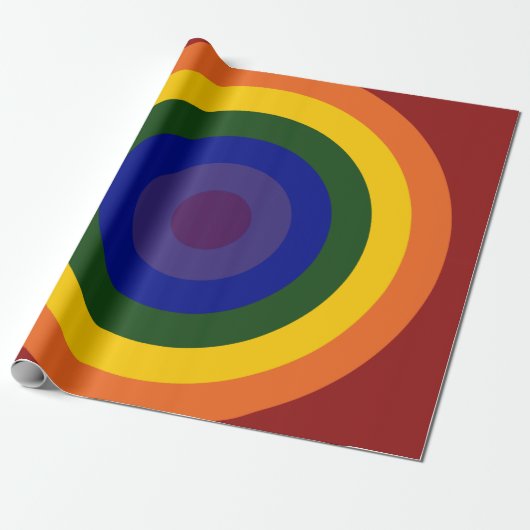 Rainbow Bullseye Cadeaupapier (Uitgerold)
