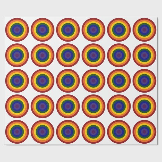 Rainbow Bullseye Cadeaupapier (Vlak)