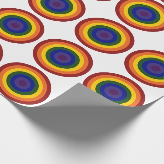 Rainbow Bullseye Cadeaupapier (Hoek)