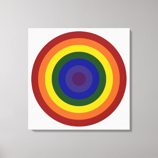 Rainbow Bullseye Canvas Afdruk (Voorkant)