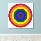 Rainbow Bullseye Canvas Afdruk (Insitu (Houten vloer))