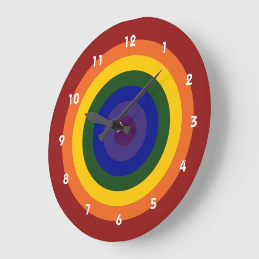 Rainbow Bullseye Clock Grote Klok (Hoek)