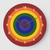 Rainbow Bullseye Clock Grote Klok (Voorkant)