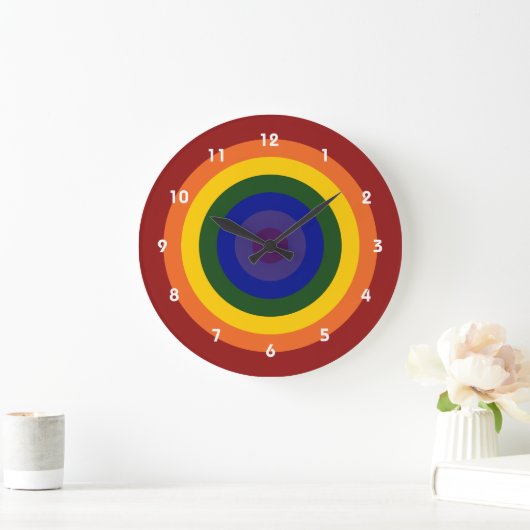 Rainbow Bullseye Clock Grote Klok (Huis)