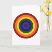Rainbow Bullseye Kaart (Gele Bloem)