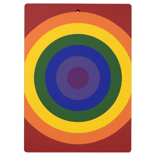 Rainbow Bullseye Klembord (Achterkant)